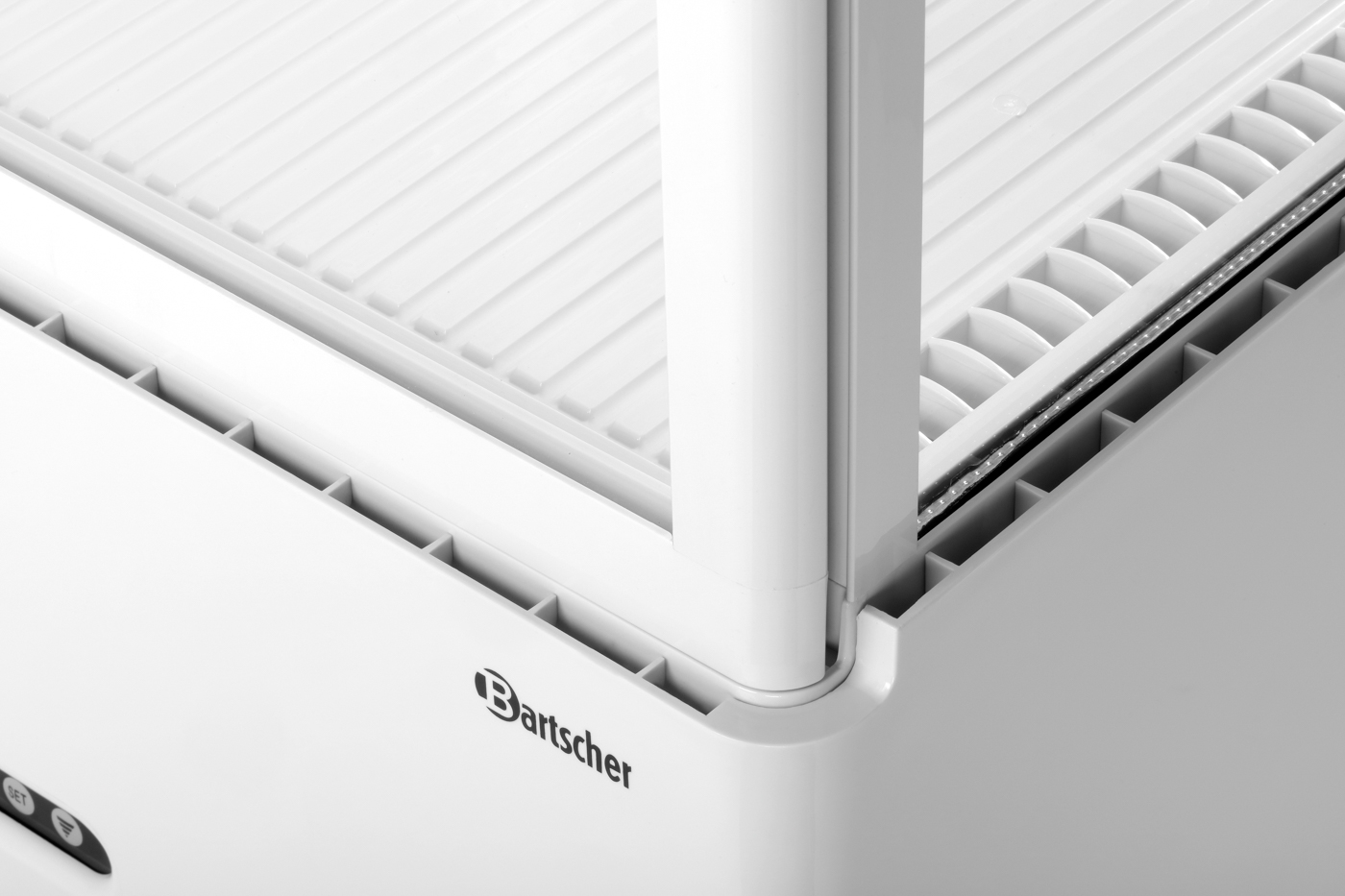 Bartscher Mini-Kühlvitrine 78L-WE/L | Art der Verglasung: Doppel-Verglasung | Maße: 45 x 40,5 x 1030 cm. Gewicht: 34,8 kg