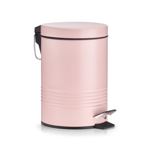 Treteimer, Metall pulverbeschichtet; PP, Ø16,5x24,5 cm. Farbe: rosé. Modern und praktisch zugleich! Bringen Sie mit unserem Treteimer aus