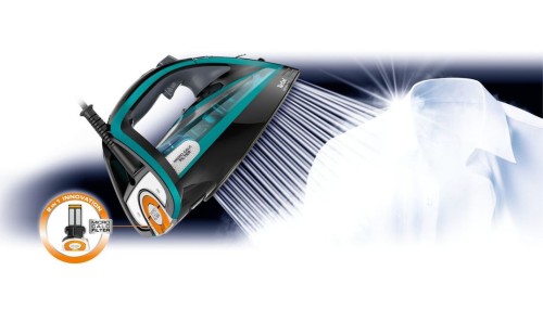 Tefal Ultimate Pure Dampfbügeleisen 3.200 W, Dampfstoß 250 g/min., variable Dampfabgabe 60 g/min., schwarz/blau