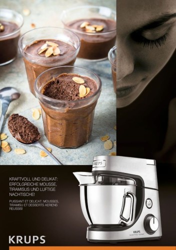 Krups Küchenmaschine Master Perfect Gourmet, 1.100 W, 4,6 Liter Edelstahlschüssel, 8 Geschwindigkeiten