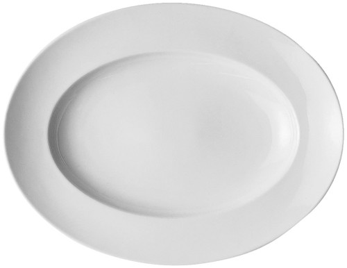 Epoque Weiss Teller oval 36 Fahne