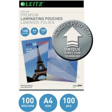Leitz Laminierfolie iLAM DIN A4 100µm glänzend 100 St./Pack.