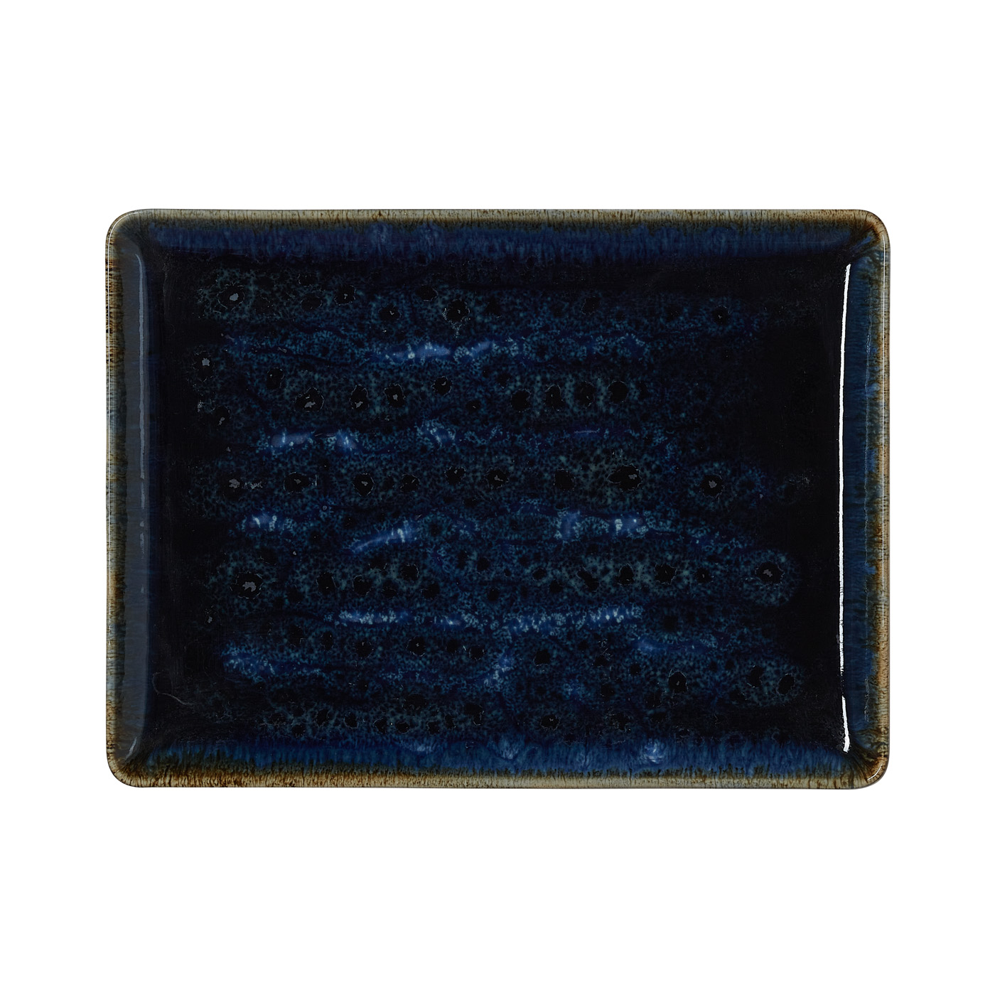 Teller, flach, 27 x 20 cm, Set á 6 Stück, dark ocean, Porzellan Flache Ausführung, Farbe: Dark Ocean