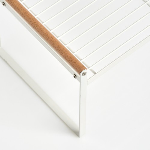 Universalregal, Metall/Holz, weiß. Länge: 345 mm. Breite: 215 mm. Höhe: 180 mm