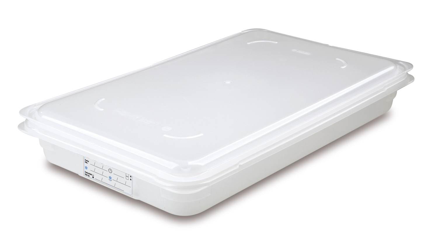 ARAVEN stapelbarer Behälter mit Deckel GN 1/1 65mm Höhe und 9 Liter Fassungsvermögen, durchsichtig