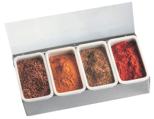 NEUMÄRKER Speisen- / Gewürzbehälter mit 4 Einsätzen 305x147x93 mm