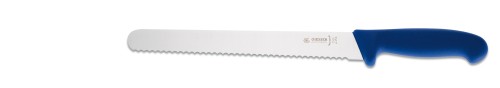 Aufschnittmesser 25 cm, Wellenschliff, blau Giesser - Made in Germany