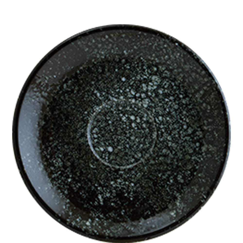 Bonna Cosmos Black Gourmet Untertasse 12cm, Envisio Digitaldruck, schwarz, Porzellan