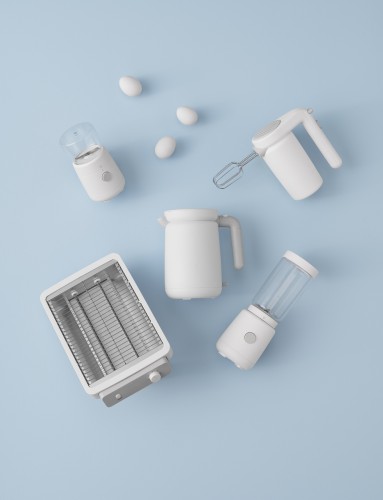 FOODIE Flachtoaster weiß, Maße: 204 x 133 x 224 mm