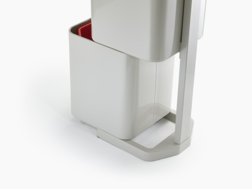 Joseph Joseph IntelligentWaste Totem Compact 40 - Abfallbehälter mit separater Recycling-Einheit, 40 Liter - steinfarbig
