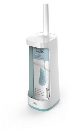 Joseph Joseph Flex Plus - Toilettenbürste + Halter mit Aufbewahrungsfunktion- weiß/blau