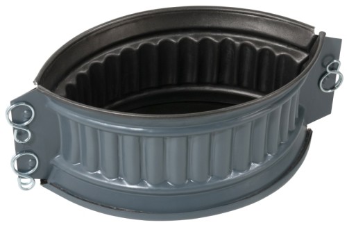 Antihaft-Pastetenform, oval aus Stahl, beschichtet mit hochwertiger EXOPAN®- PTFE- Antihaftbeschichtung, aufklappbar um
