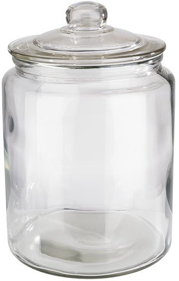 Vorratsglas -CLASSIC- Ø 20 cm, H: 30 cm Glas, Polyethylen 6 Liter inklusive Glasdeckel spülmaschinengeeignet zerbrechlich