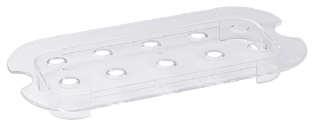 Einlegeboden GN1/4, gelocht 265x162x20mm aus Polycarbonat, transparent, stapelbar