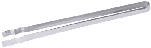 Wurstzange aus Edelstahl 18/10, hochglänzend, fugenlos, gerade Ausführung, schwere Qualität Breite: 1,5 cm, Gesamtlänge: 37