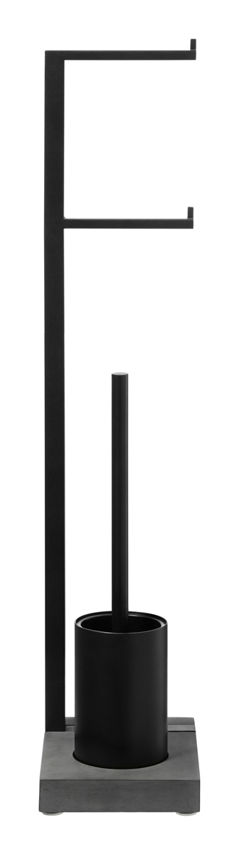 Toilettenbutler -MENOTO- Black. Material: Edelstahl, PolyStone. Von Blomus.