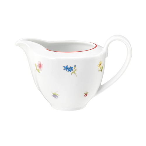 Seltmann Gießer 2 0,25 l, rund, Form: Community, Dekor: 57388 Streublume rote Linie, hohe Kantenschlagfestigkeit, Made in Germany