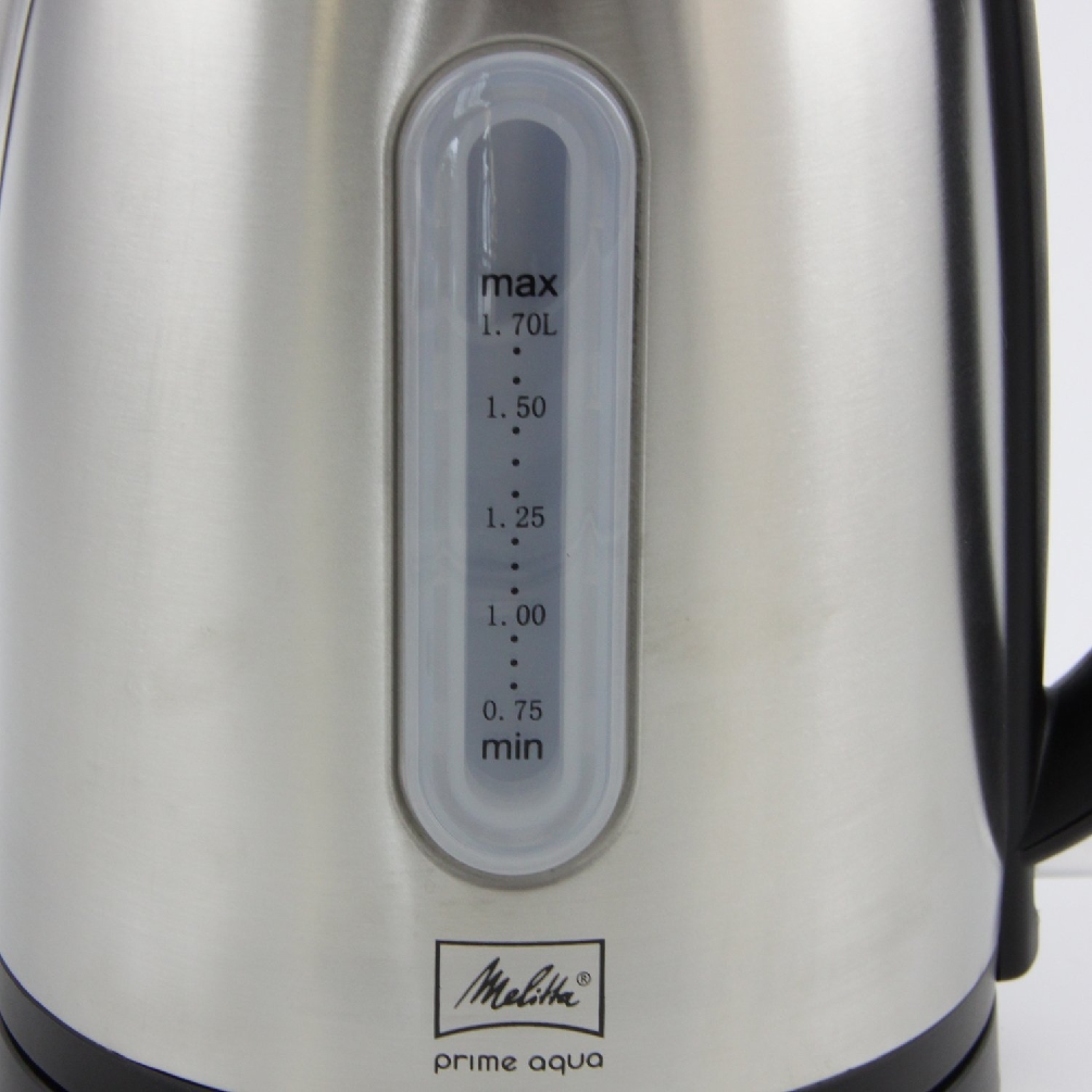 Melitta Wasserkocher Prime Aqua, Farbe: schwarz/ Edelstahl, Inhalt: 1,7l Leistung: 2200 Watt