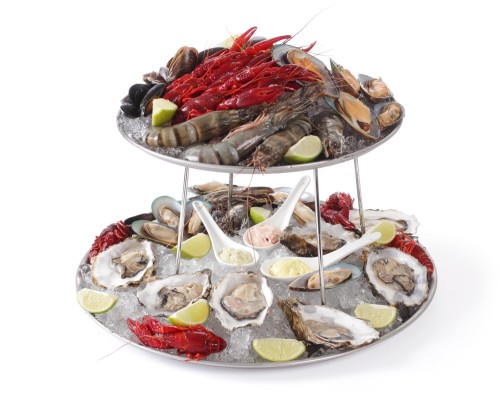 HENDI Meeresfrüchte-Präsenter - Ø300-400x(H)200 mm
