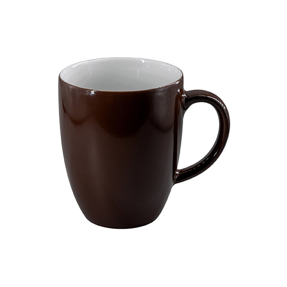 Becher mit Henkel 0,28 l - Form: Table Selection, - Dekor 68570 kaffeebraun - aus Porzellan., Hersteller: Eschenbach. "Made in Germany".