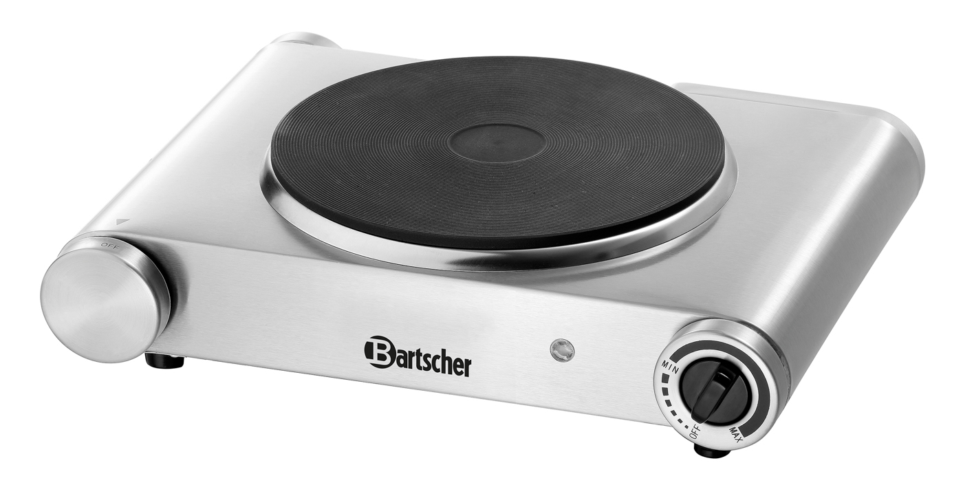 Bartscher Elektro-Kocher 1K1500 | DurchmesserKochstelle(n): 185 mm | Maße: 30,5 x 24,5 x 8,5cm. Gewicht: 2,1 kg