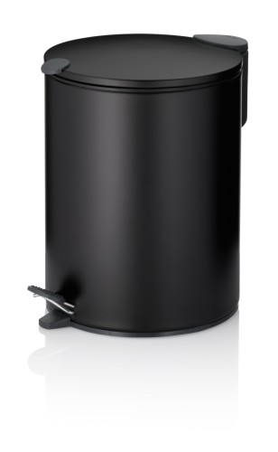 Kosmetikeimer Mats Metall schwarz Sil. Close 27,0 cm 20,5 cm Ø 5,0l von Kela