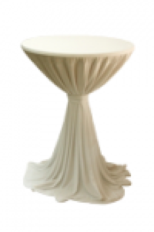 Stehtischhusse MONACO, Farbe: weiß, Polyester 170gr., für Durchmesser 80-85cm, Höhe: 108/113cm