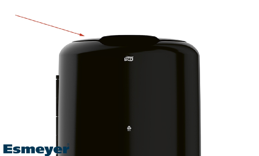 Tork ELEVATION Flachdeckel zu Abfalleimer B1 Farbe: schwarz