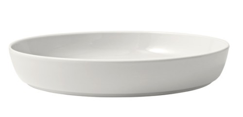 Villeroy & Boch Schale flach weiss, 24 x 4 cm, Serie Iconic La Boule, Inhalt: 1,1 Liter