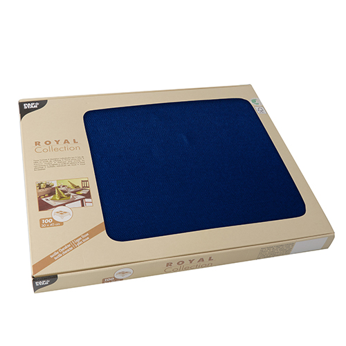 PAPSTAR 100 Tischsets, Tissue ROYAL Collection 30 cm x 40 cm dunkelblau