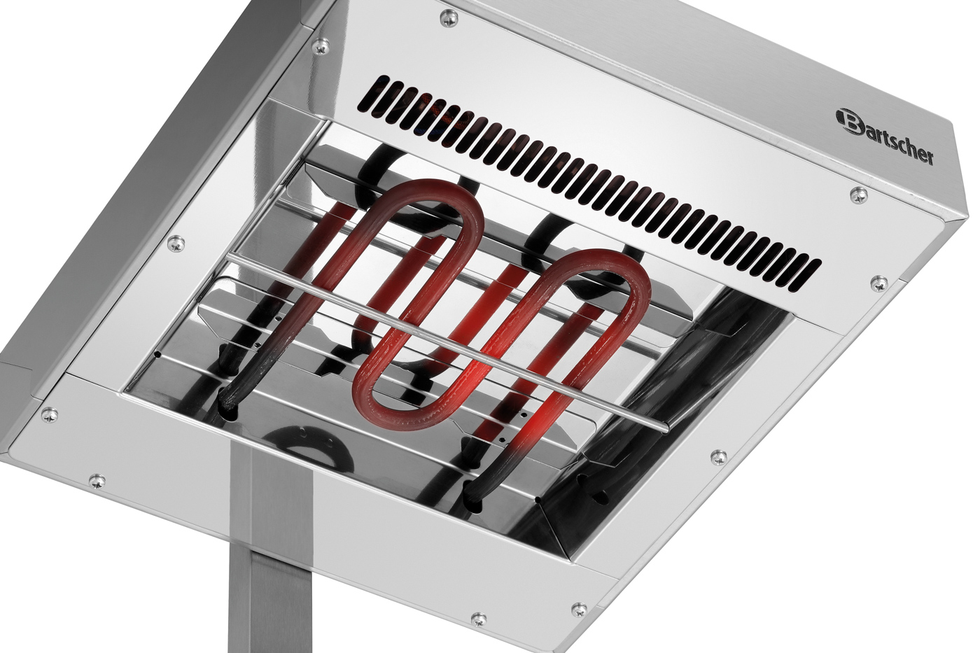 Bartscher Wärmelampe 12-150 | Art derWärmequelle: Heizspirale | Maße: 27 x 33,5 x 50,5cm. Gewicht: 2,97 kg