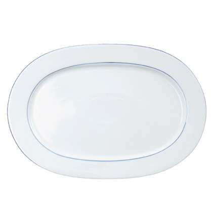 Platte HEIKE blue, oval, Länge: 33 cm, Retsch Porzellan.