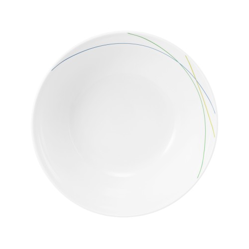 Seltmann Schüssel rund 21 cm, rund, Form: Community, Dekor: 57403 Green Line, hohe Kantenschlagfestigkeit, Made in Germany
