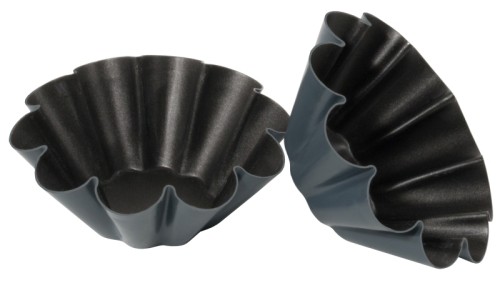 Antihaft-Briocheform aus Stahl, beschichtet mit hochwertiger EXOPAN®- PTFE- Antihaftbeschichtung, zehn Wellen Durchmesser: 8