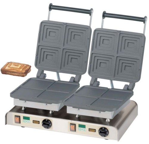 NEUMÄRKER Sandwicheisen II mit Digitaltimer, Aluminiumbackplatten beschichtet 610x340x250 mm