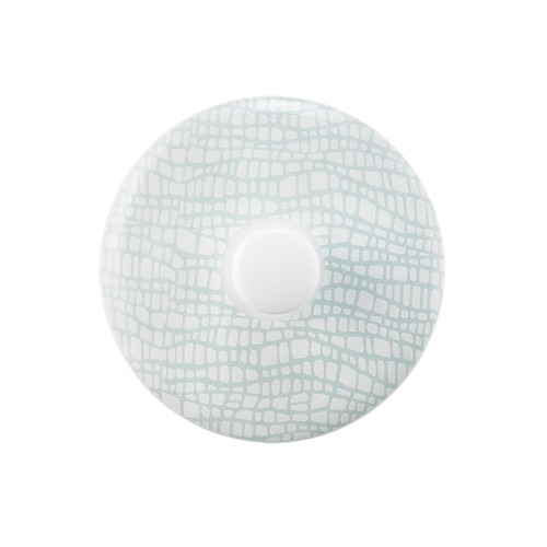 Seltmann Deckel zur Zuckerdose 0,26 l, rund, Form: Life, Dekor: 25674 Fashion green chic, hohe Kantenschlagfestigkeit, Made in Germany