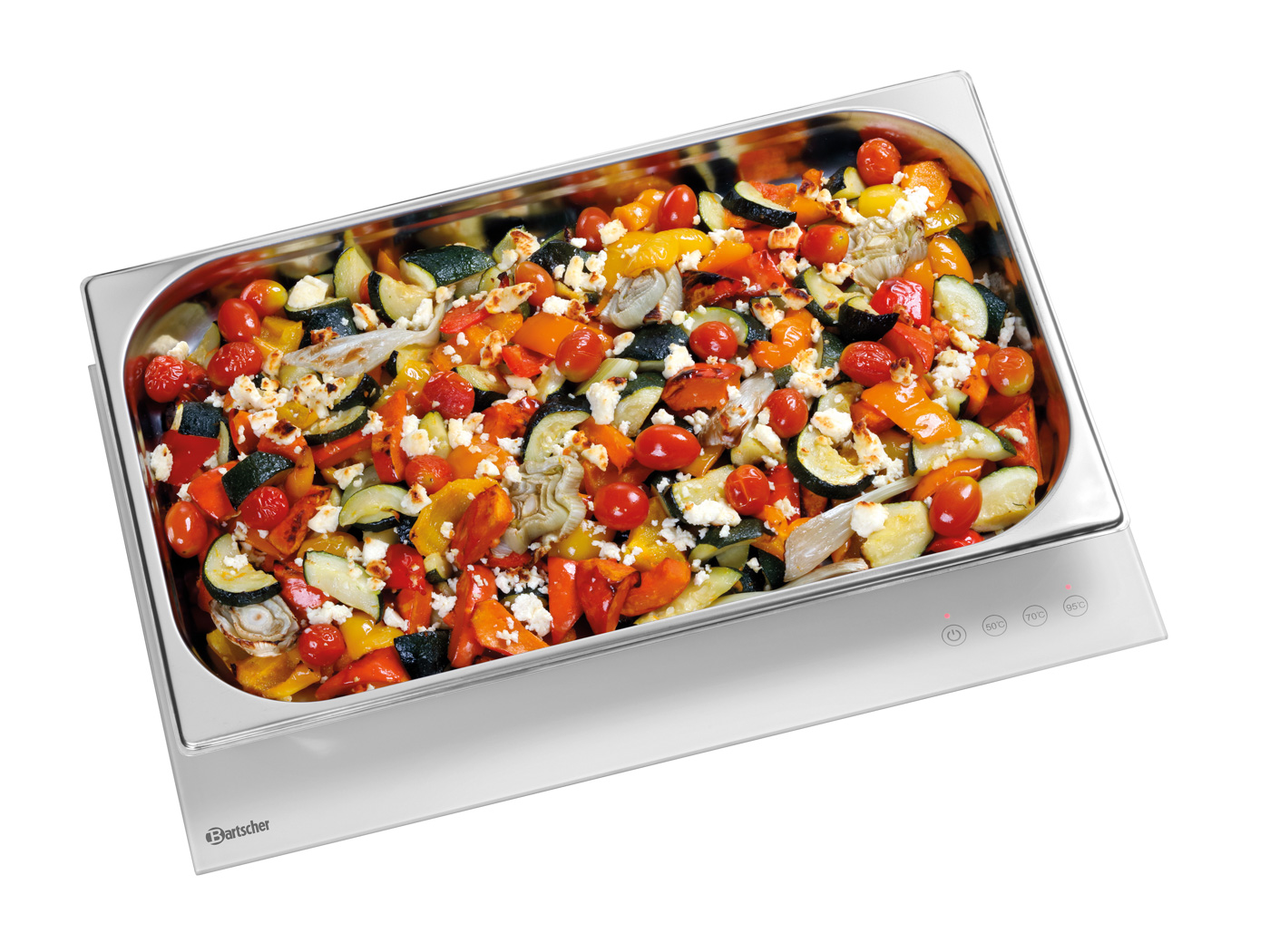 Bartscher Warmhalteplatte WP230S-EB 1/1 |Gastronorm: 1/1 GN | Maße: 54,5 x 34 x 4,5 cm.Gewicht: 2,8 kg