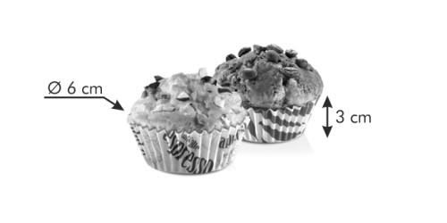 Muffin-Körbchen DELÍCIA ø 6 cm, 60 St., zum Kaffee