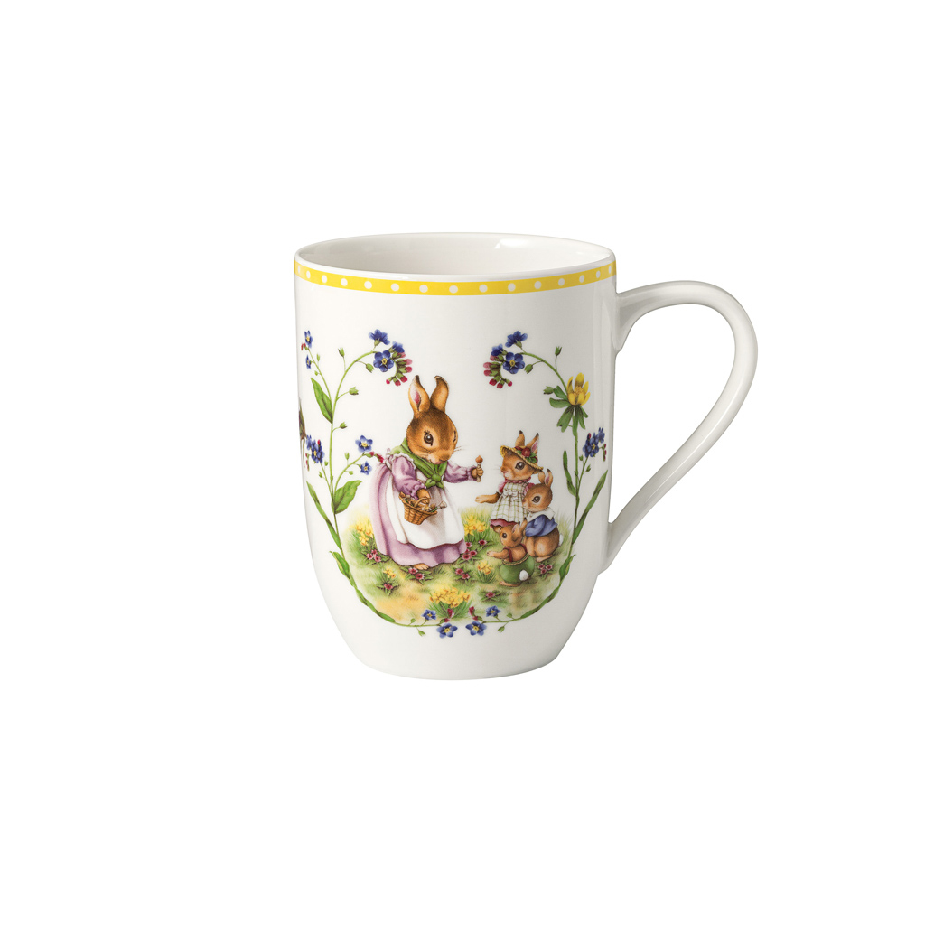 Villeroy und Boch Becher mit Henkel, Eier dekorieren - Maße: 11,4 x 8 x 10,3 cm / Ser.: Spring Awakening