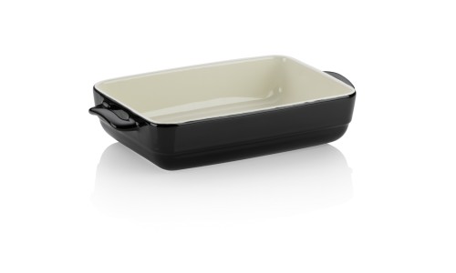 Servier-Und Auflaufform Malin Keramik schwarz 32,0x19,0x6,5 cm von Kela