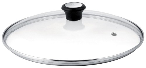 Tefal Glasdeckel 24 cm mit Dampfauslassventil und Edelstahlrand