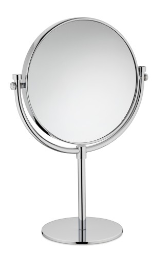 KELA Standspiegel Greta Messing verchromt 35,0cm 19,5cmØ