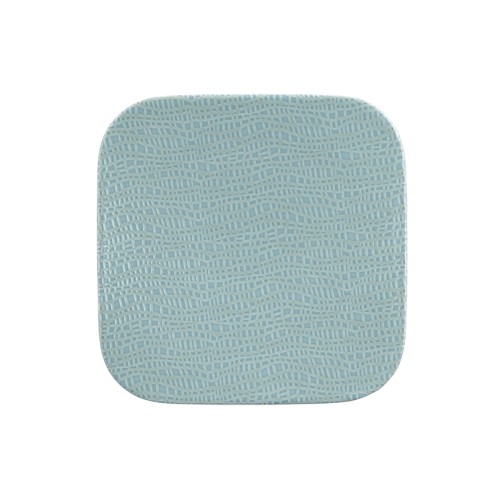 Seltmann Coupteller flach eckig 16,5x16,5 M5383, eckig, Form: Coup Fine Dining, Dekor: 57271 türkis, hohe Kantenschlagfestigkeit, Made in