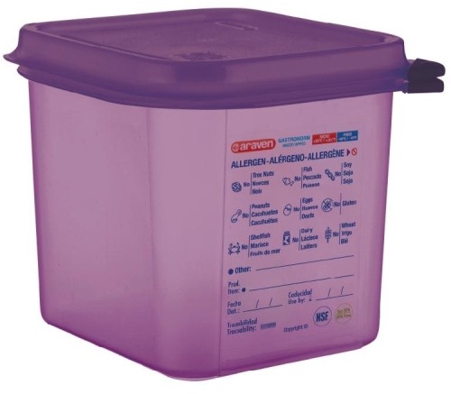 Araven GN1/6 Lebensmittelbehälter aus Silikon 2,6L