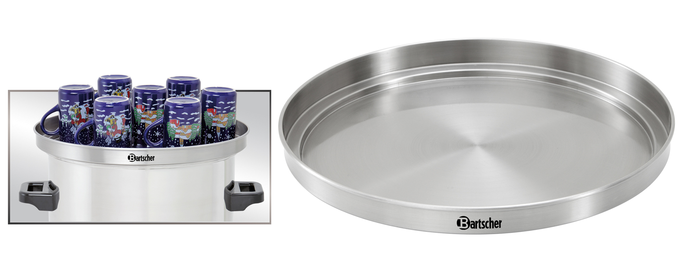 Bartscher Warmhaltedeckel zu 200057/A200052 |Ausgelegt für: Ca. 10 - 15 Tassen | Maße: 39,5 x39,5 x 4,0 cm. Gewicht: 0,82 kg