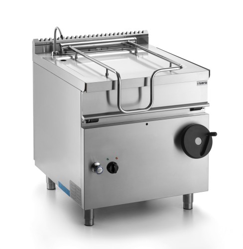 SARO Elektro-Kippbratpfanne Modell L7/BREI50M Made in Europe - Material: (Pfanne, Boden, Klappdeckel) Edelstahl - Wasserfüllung über