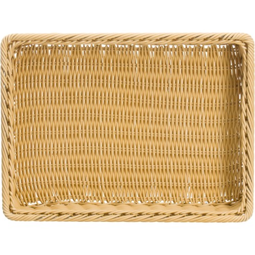 Westmark Korb rechteckig mit Metallrahmen, 40 x 30 x 7 cm, hellbeige