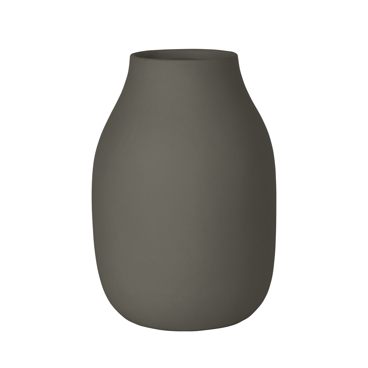 Vase -COLORA- Steel Gray - Size S, Ø 10,5 cm. Material: Keramik. Von Blomus.