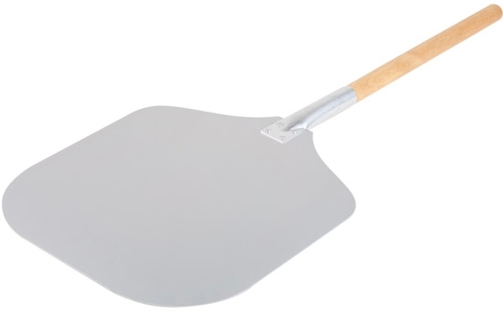 Pizzaschaufel Schaufel: 35 x 30,5 cm Aluminium, Holz Gesamtlänge: 130 cm nicht spülmaschinengeeignet Farbe: Braun