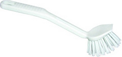 Spülbürste Rundkopf aus Kunststoff in der Farbe weiß.